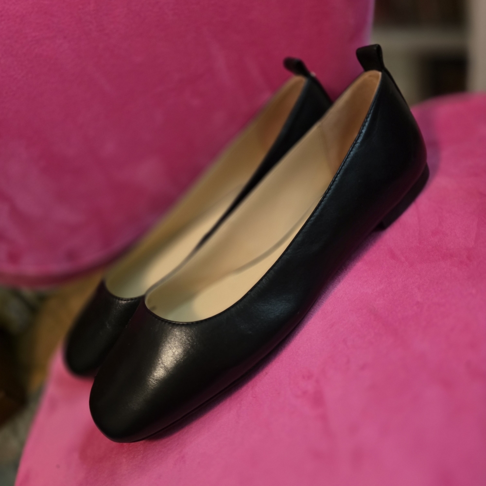 Coach Wendie Ballet Black Leather Flats Size 9